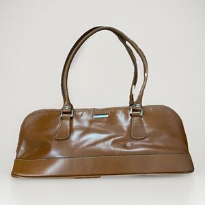 Boots 'N Bags Brown Leather Purse Bag 14x6x4.5 Colombia Footed